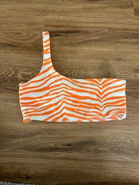 Triangl Swim Orange Zebra Top
